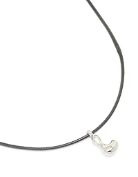 Collier à bulles imperméables en acier inoxydable avec une grande lettre en L