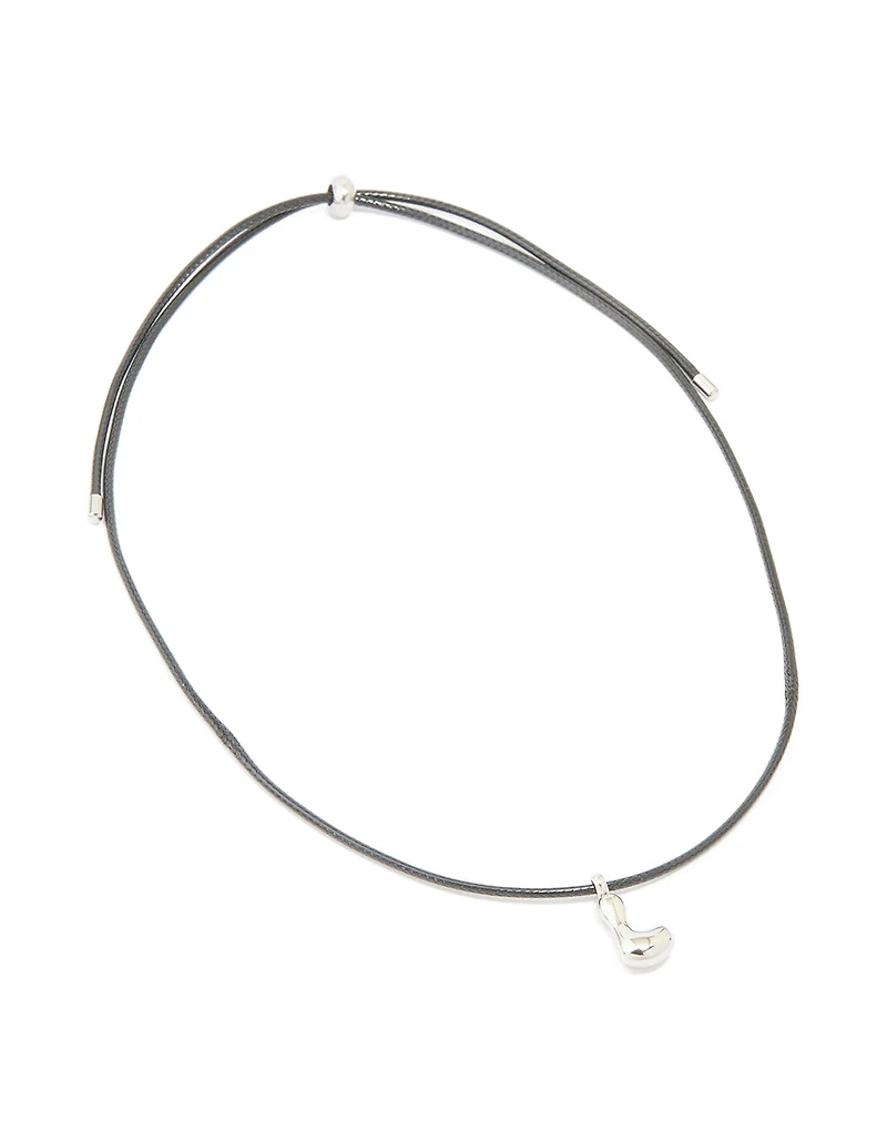 Collier à bulles imperméables en acier inoxydable avec une grande lettre en L