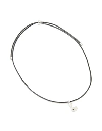 Collier à bulles imperméables en acier inoxydable avec une grande lettre en L