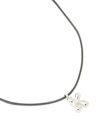 Collier imperméable en acier inoxydable, grand cordon à bulles avec la lettre K