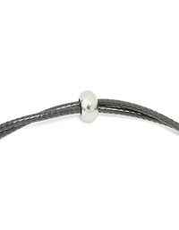 Collier de cordon en acier inoxydable imperméable avec une grande bulle lettre M