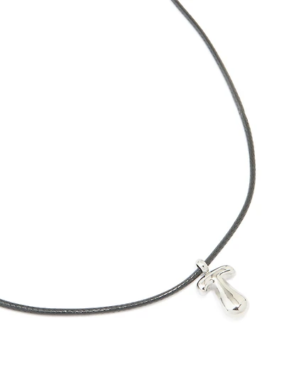 Collier imperméable en acier inoxydable avec un grand cordon à bulles lettre T