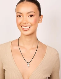 Collier imperméable en acier inoxydable avec un grand cordon à bulles lettre T