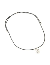 Collier imperméable en acier inoxydable avec un grand cordon à bulles lettre S