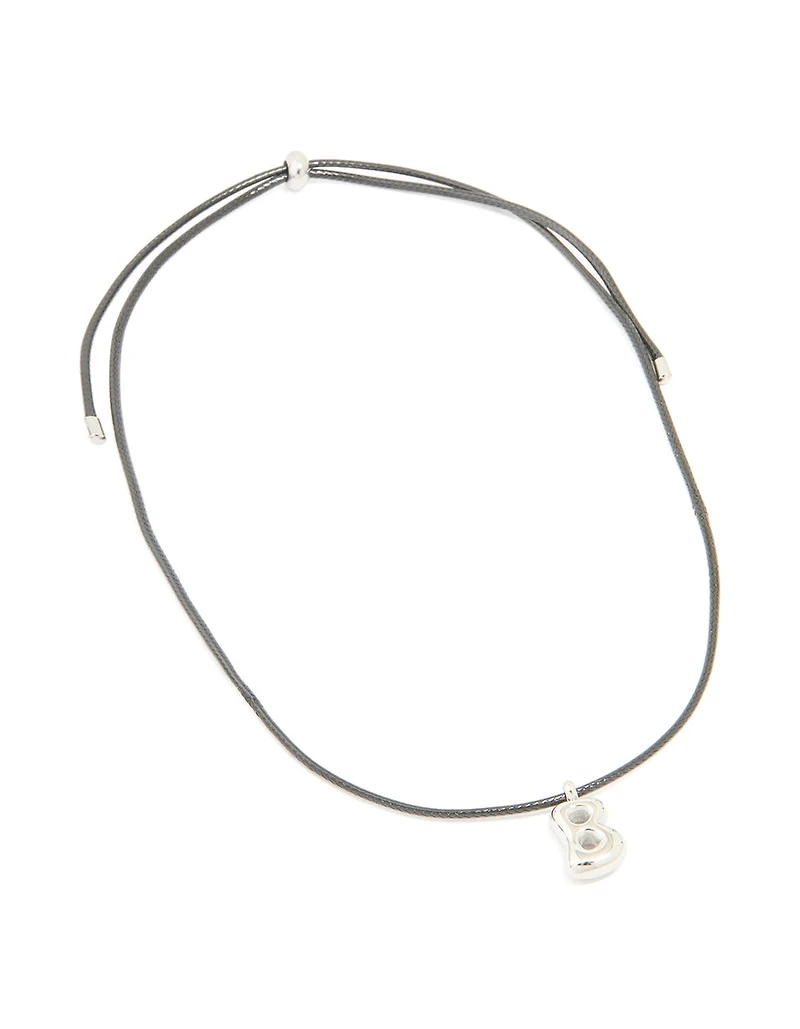 Collier imperméable en acier inoxydable avec un grand cordon à bulles avec la lettre B