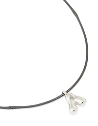 Collier imperméable en acier inoxydable, grande lettre à bulles A