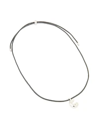 Collier imperméable en acier inoxydable, grand cordon à bulles avec la lettre C