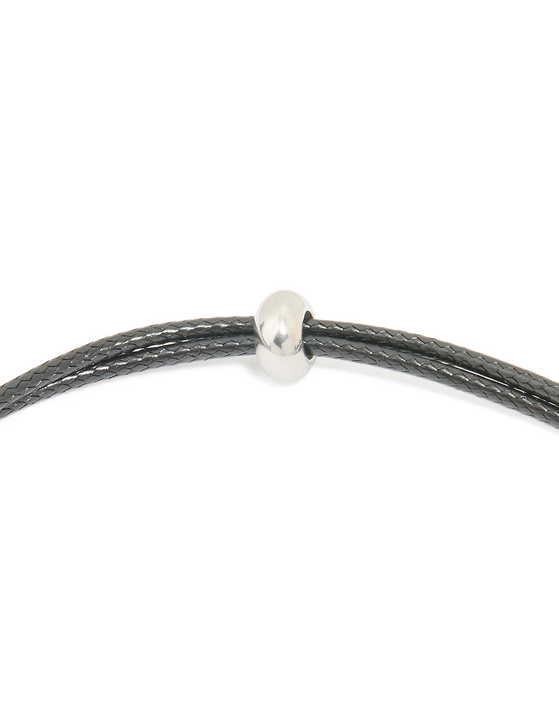 Collier imperméable en acier inoxydable, grand cordon à bulles avec la lettre C