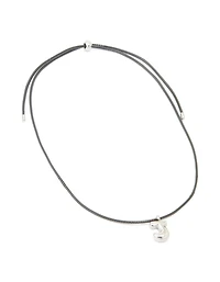 Collier imperméable en acier inoxydable avec une grande lettre J à bulles