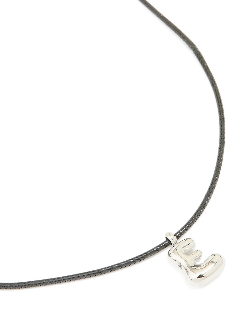 Collier imperméable en acier inoxydable, grand cordon E en forme de bulle