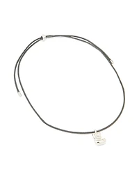 Waterproof Stainless Steel Large Bubble Letter E Cord Necklace