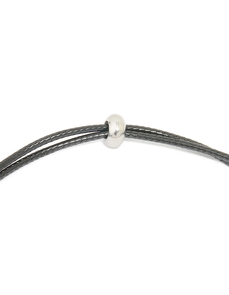 Waterproof Stainless Steel Large Bubble Letter E Cord Necklace