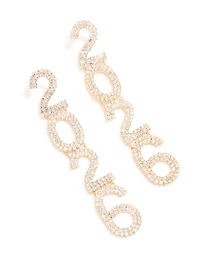 Gold Diamante 2026 Drop Earrings