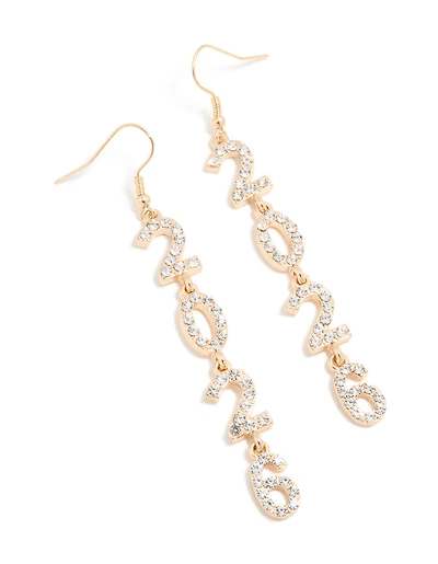 Boucles d’oreilles dorées Diamante 2026 Long Drop