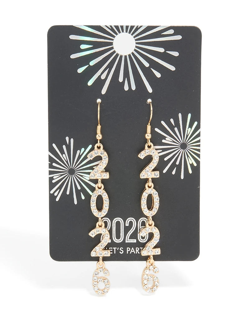 Boucles d’oreilles dorées Diamante 2026 Long Drop