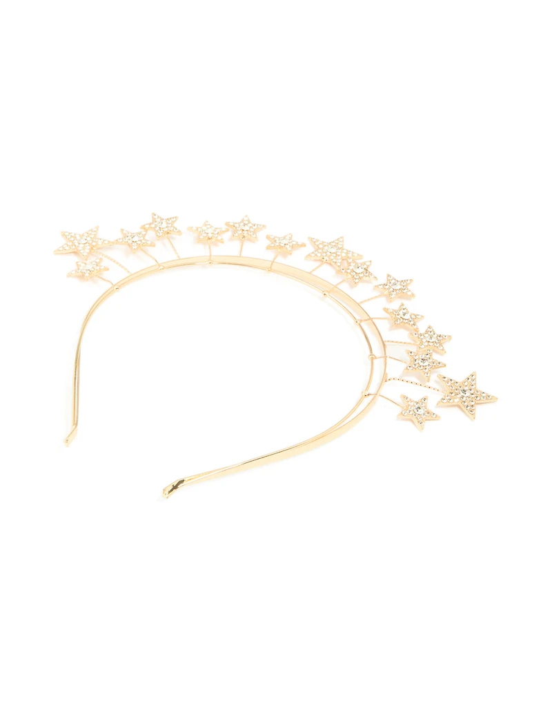Gold Diamante Star Headband