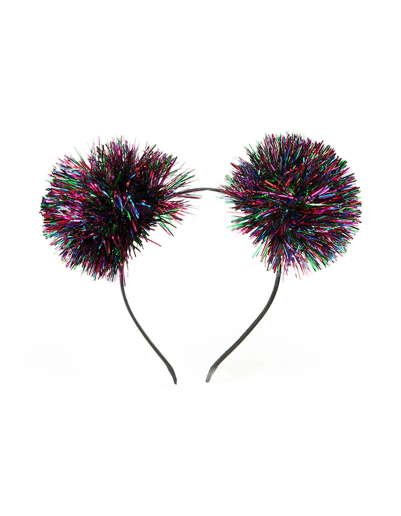 Multi Coloured Tinsel Fabric Headband