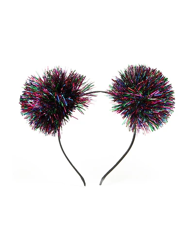 Multi Coloured Tinsel Fabric Headband