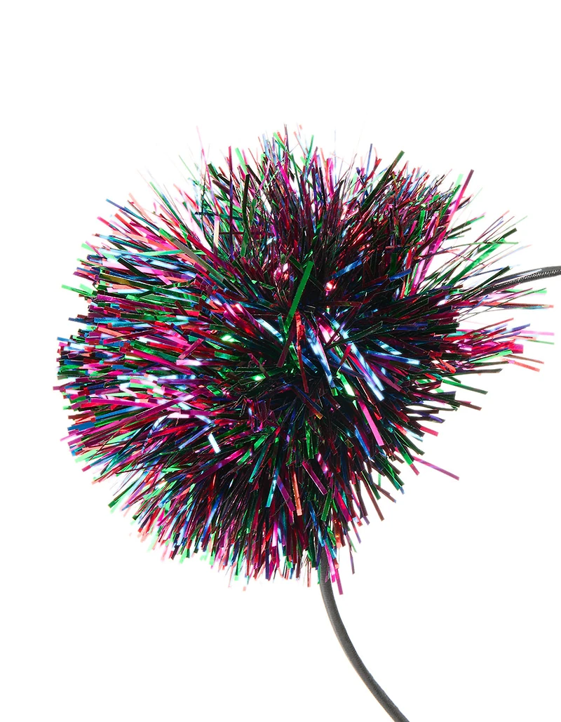 Multi Coloured Tinsel Fabric Headband