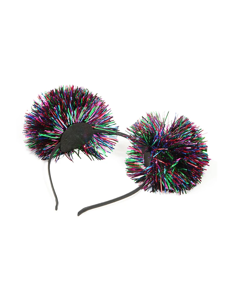 Multi Coloured Tinsel Fabric Headband