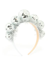 Silver Disco Ball Tinsel Headband