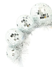 Silver Disco Ball Tinsel Headband