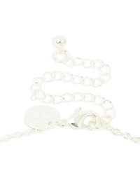 Silver Plated Cubic Zirconia Twisted Pearl Pendant Necklace