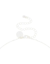 Collier en Y délicat en zircone cubique plaqué argent et perles d’eau douce