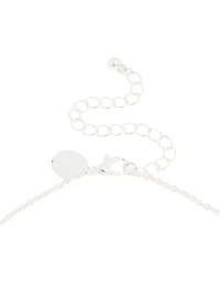 Silver Plated Cubic Zirconia Bezel Set Y-Necklace