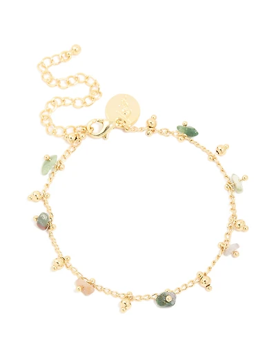 Gold Plated Semi Precious Stones Bracelet