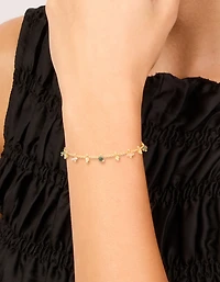 Bracelet en pierres semi-précieuses plaquées or