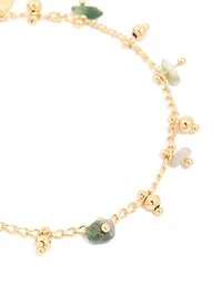 Gold Plated Semi Precious Stones Bracelet