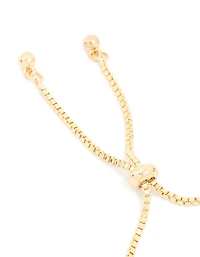 Gold Plated Cubic Zirconia Celestial Charms Toggle Bracelet