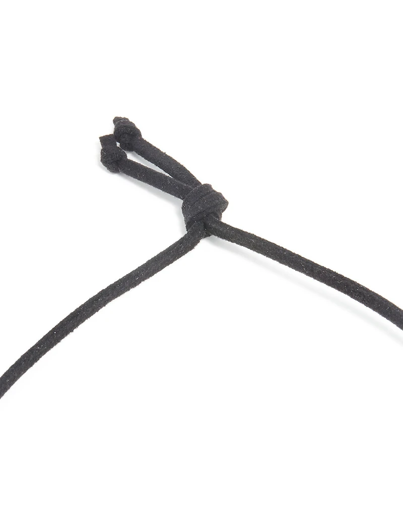 Brown Acrylic Dainty Circle Pendant Cord Necklace