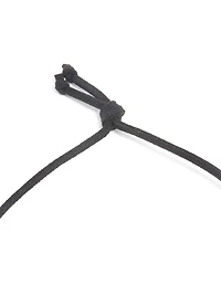 Brown Acrylic Dainty Circle Pendant Cord Necklace