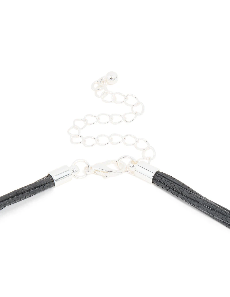 Mixed Metal Double Circle Pendant Necklace