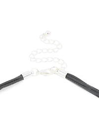 Mixed Metal Double Circle Pendant Necklace