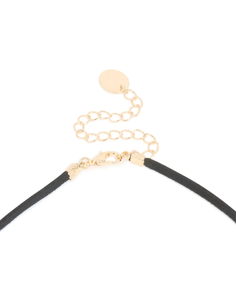 Stone Large Pendant Cord Necklace