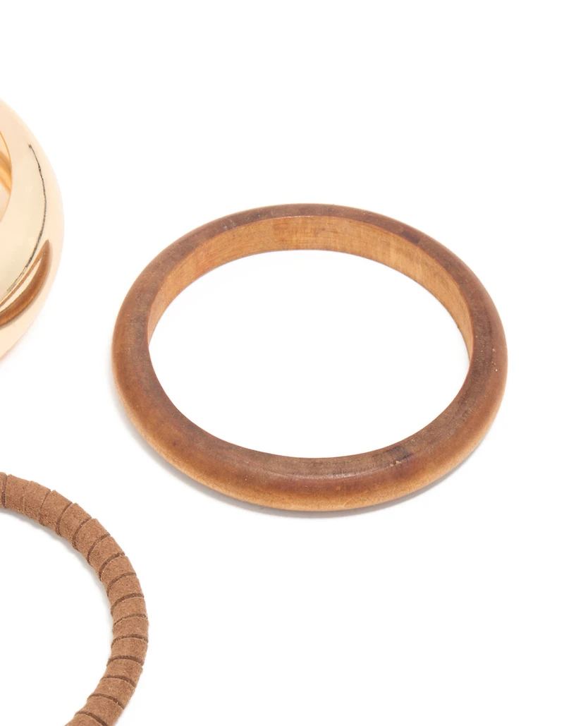 Gold & Brown Bangles 3-Pack