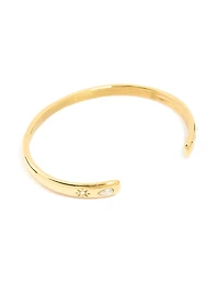 Waterproof Gold Plated Stainless Steel Diamante Celestial End Wrist Cuff