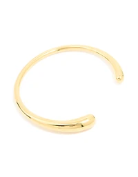 Waterproof Gold Plated Stainless Steel Irregular Ends Bangle
