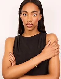 Waterproof Gold Plated Stainless Steel Irregular Ends Bangle