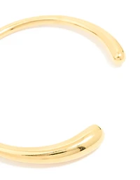 Waterproof Gold Plated Stainless Steel Irregular Ends Bangle