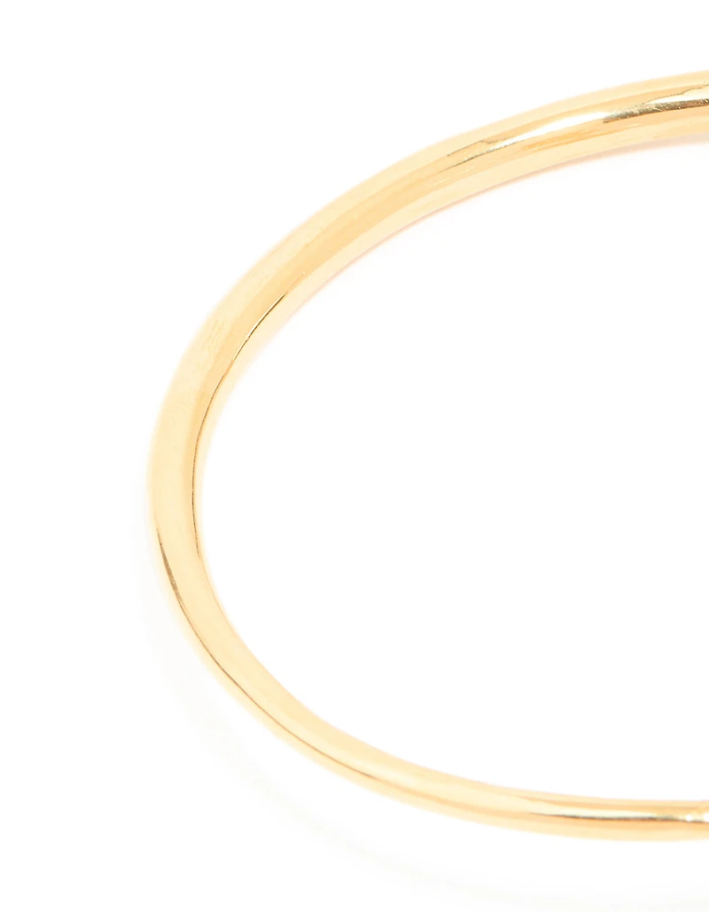 Waterproof Gold Plated Stainless Steel Open Leaf Wrist Cuff