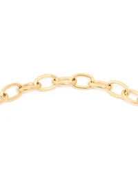 Waterproof Gold Plated Stainless Steel Heart Clasp Chain Necklace