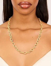 Collier à fermeture délicate en acier inoxydable imperméable plaqué or