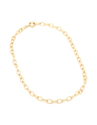 Waterproof Gold Plated Stainless Steel Dainty Clasp Chain Necklace
