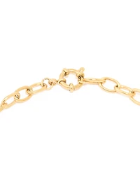 Waterproof Gold Plated Stainless Steel Dainty Clasp Chain Necklace