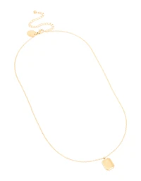 Collier imperméable en acier inoxydable plaqué or en fleur de naissance d’octobre