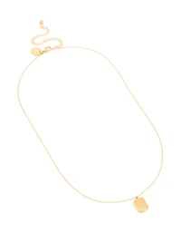 Collier étanche en acier inoxydable plaqué or en aster de naissance en septembre